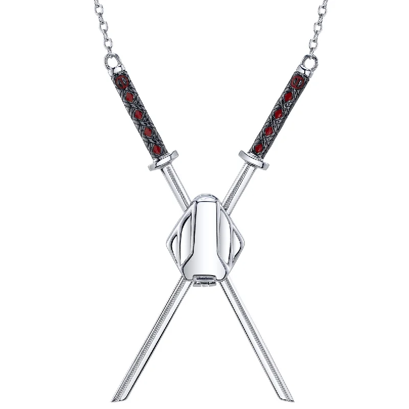 Vivid shale necklace-Marvel X RockLove DEADPOOL Katana Necklace