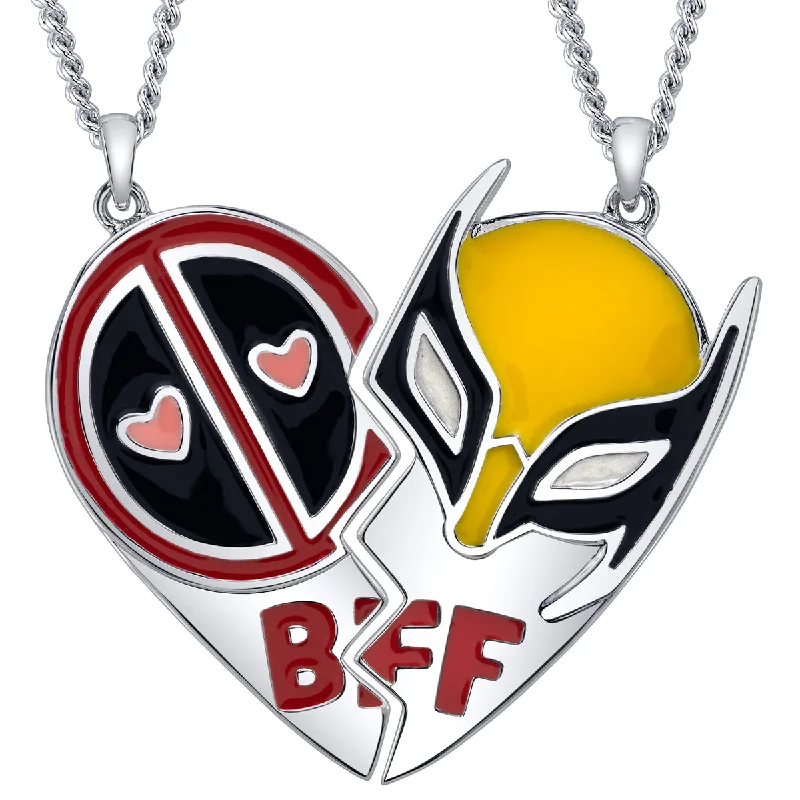 Open-frame necklace-Marvel X RockLove MARVEL STUDIOS DEADPOOL AND WOLVERINE Best Bubs Necklace Set