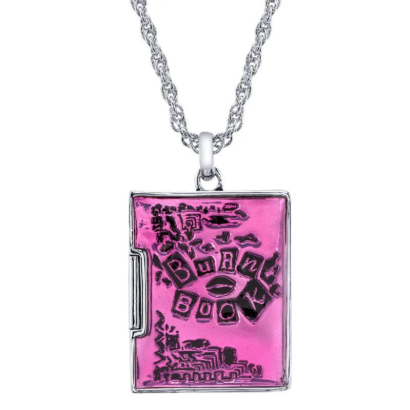 Scuffed rim necklace-Mean Girls X RockLove Burn Book Necklace