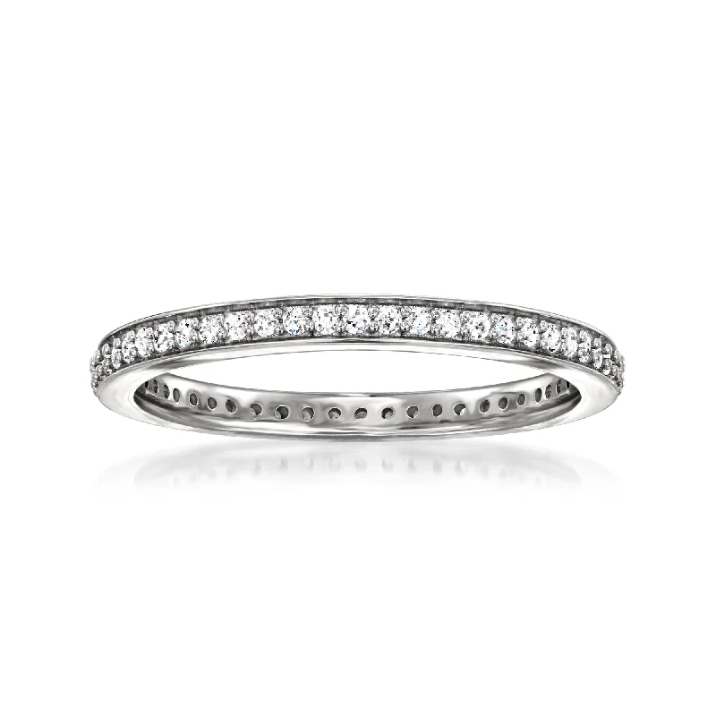 Aura ring-Ross-Simons Lab-Grown Diamond Eternity Band in Sterling Silver