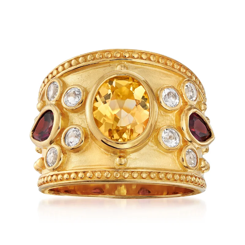 Cosmic burst ring-Ross-Simons Multi-Gem Ring in 14kt Gold Over Sterling