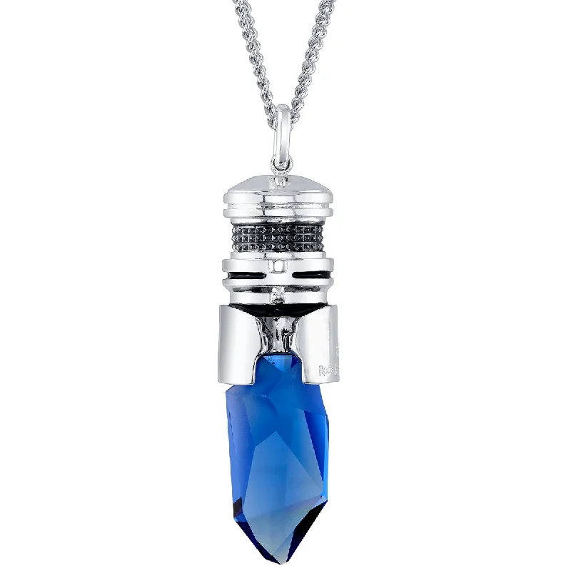 Pleated edge necklace-Star Wars X RockLove Cal Kestis Kyber Crystal Necklace