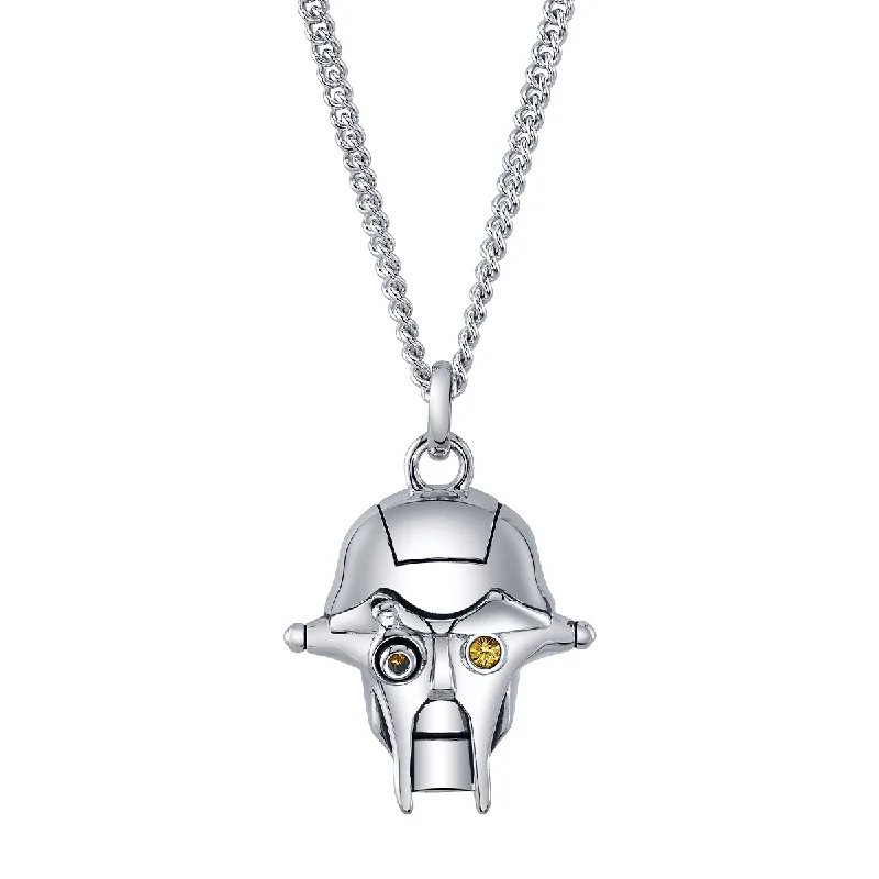 Slim diamond necklace-Star Wars X RockLove Huyang Droid Necklace