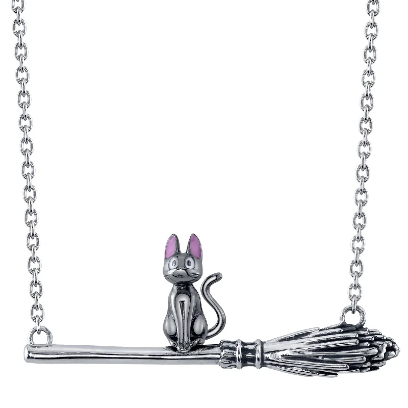 Lush garnet necklace-Studio Ghibli X Her Universe X RockLove KIKIS DELIVERY SERVICE Jiji on Broom Necklace