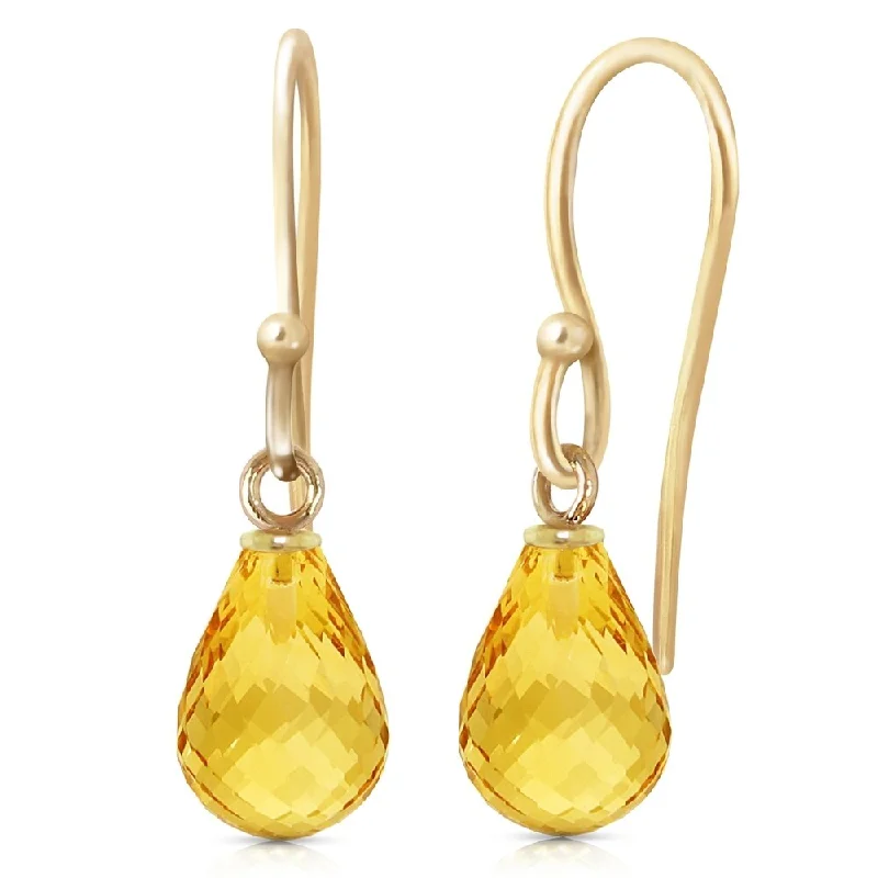 Cosmic burst earrings-2.7 Carat 14K Solid Gold Effortless Citrine Earrings