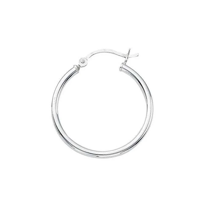 Curled wire earrings-25mm Resin Filled Hoop Earrings 925 Sterling Silver