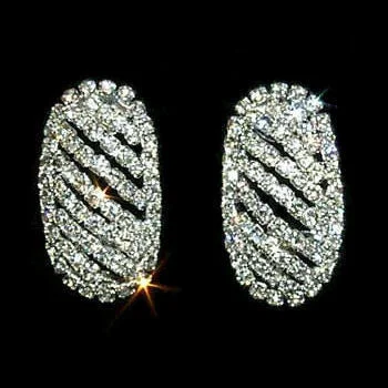 Crafted gold earrings-29mm Swarovski Crystal Rhinestone Domed Post Earrings