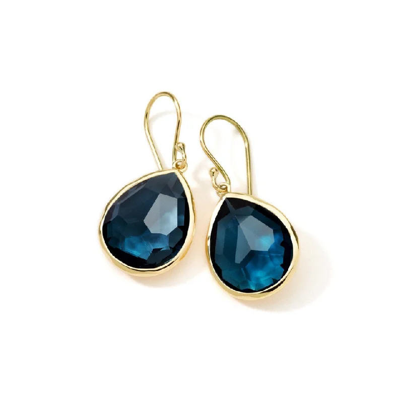 Classic emerald earrings-London Blue Topaz Rock Candy Medium Teardrop Earrings