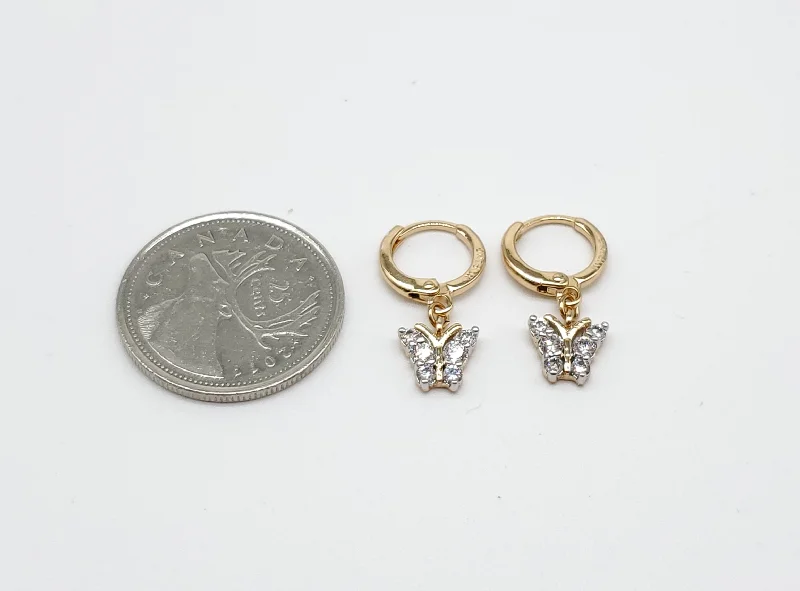 Shiny platinum earrings-GFE-27