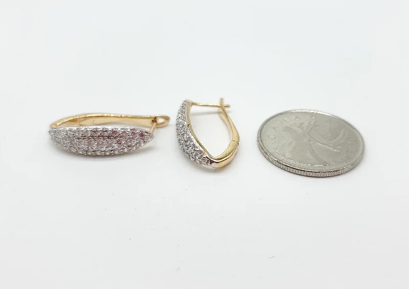 Stippled hoop earrings-GFE-41