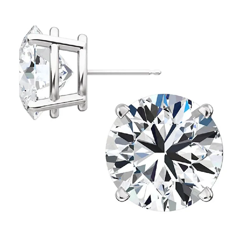 Bright gem earrings-Jayden: 12.5ct Brilliant Cut 12mm Ice on Fire Diamond CZ Stud Earrings