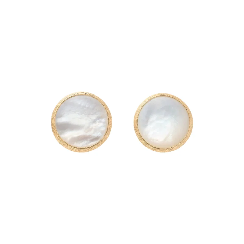 Mottled gem earrings-Jaipur Mother of Pearl Medium Stud Earrings