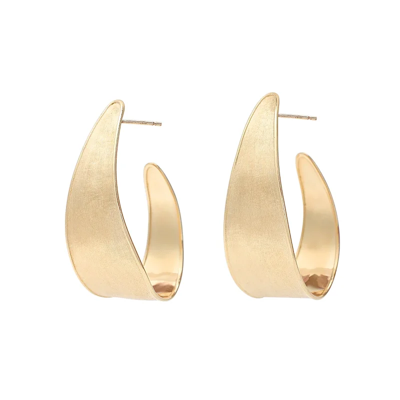 Ridge motif earrings-Lunaria Graduate Medium Hoop Earrings