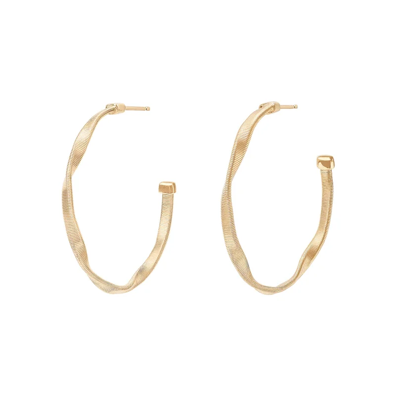 Glossy iridium earrings-Marrakech Twisted Small Hoop Earrings