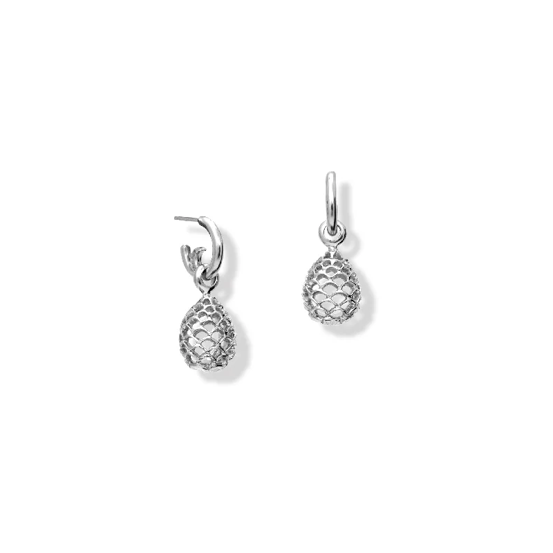 Slack twist earrings-Pigne di Santo Stefano Earring Drops Silver