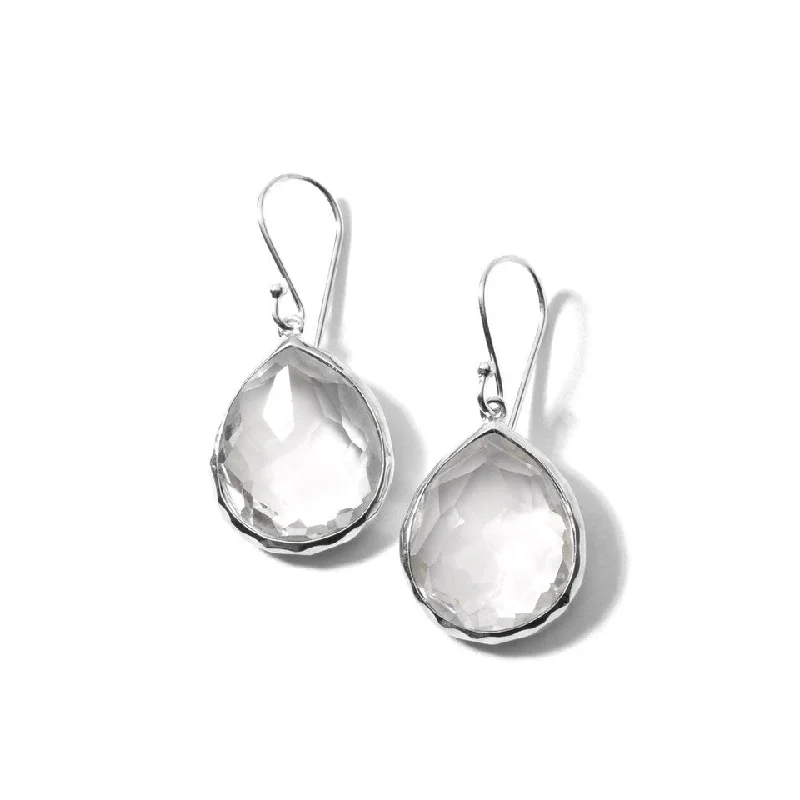 Leaf-bud earrings-Rock Candy Small Teardrop Earrings in Sterling Silver